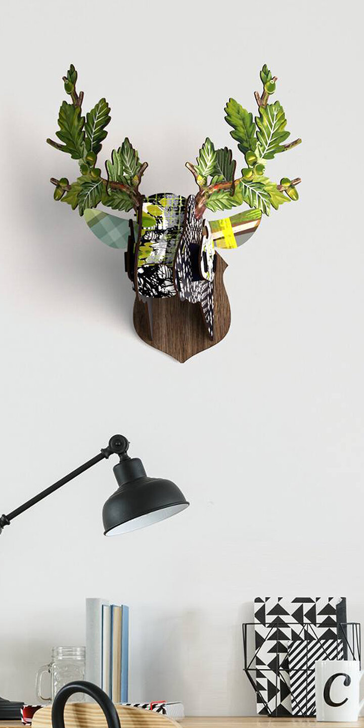 Wall deer head Eco deer heads Miho Unexpected Shop Miho